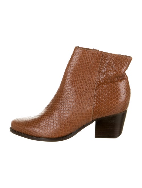 Schutz Snakeskin Boots Brown