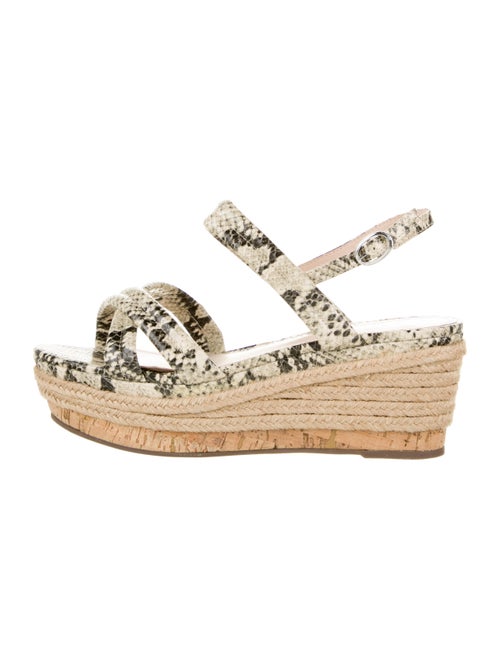Schutz Snakeskin Animal Print Espadrilles