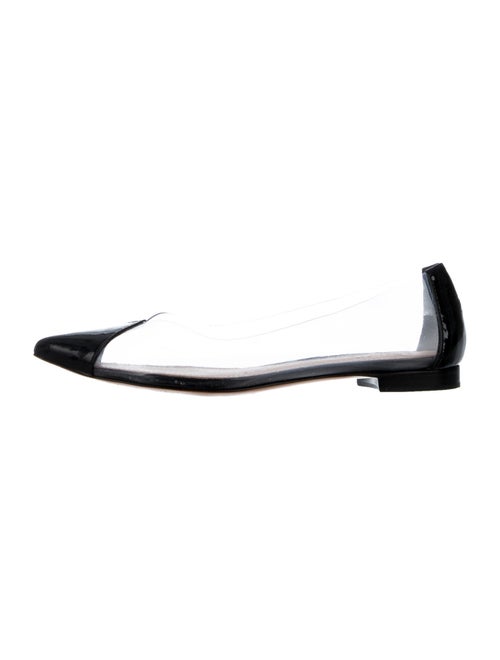 Schutz Colorblock Pattern Ballet Flats Clear