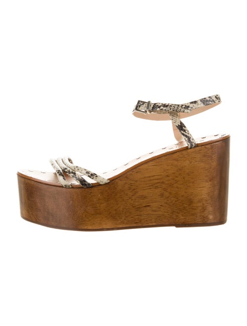 Schutz Snakeskin Animal Print Sandals