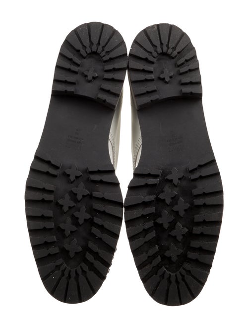 Schutz Patent Leather Crystal Embellishments Combat Boots