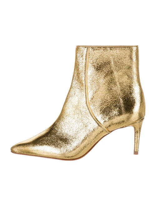 Schutz Leather Boots Gold
