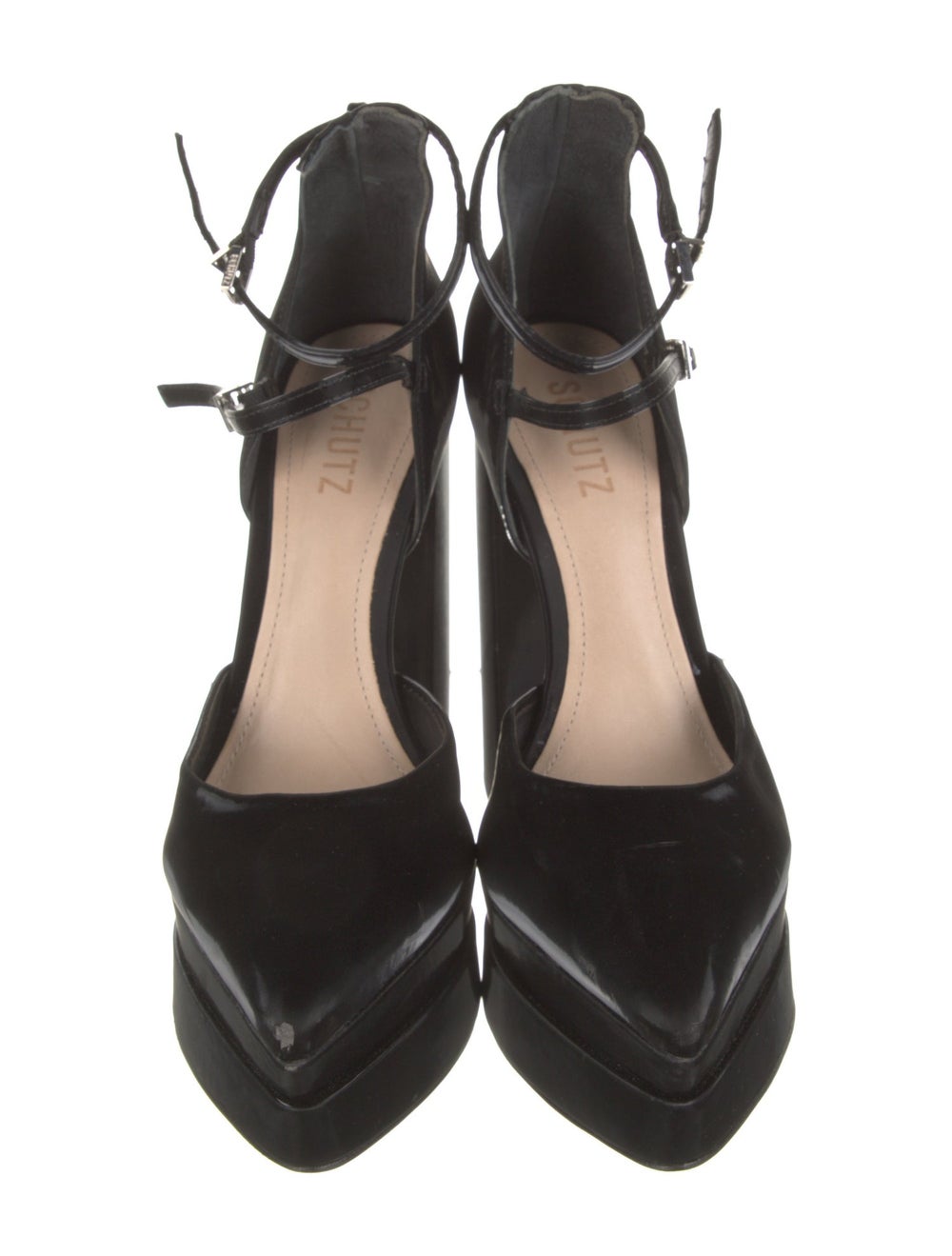 schutz patent leather boots