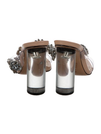 Schutz PVC Floral Print Slides