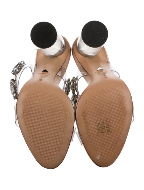 Schutz PVC Floral Print Slides