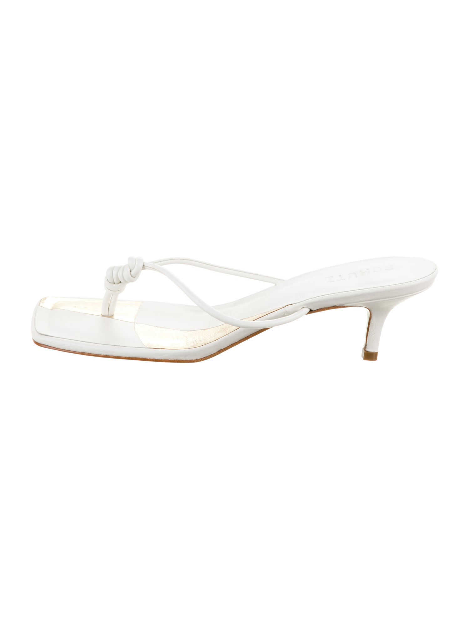 Schutz deliana white leather Gem