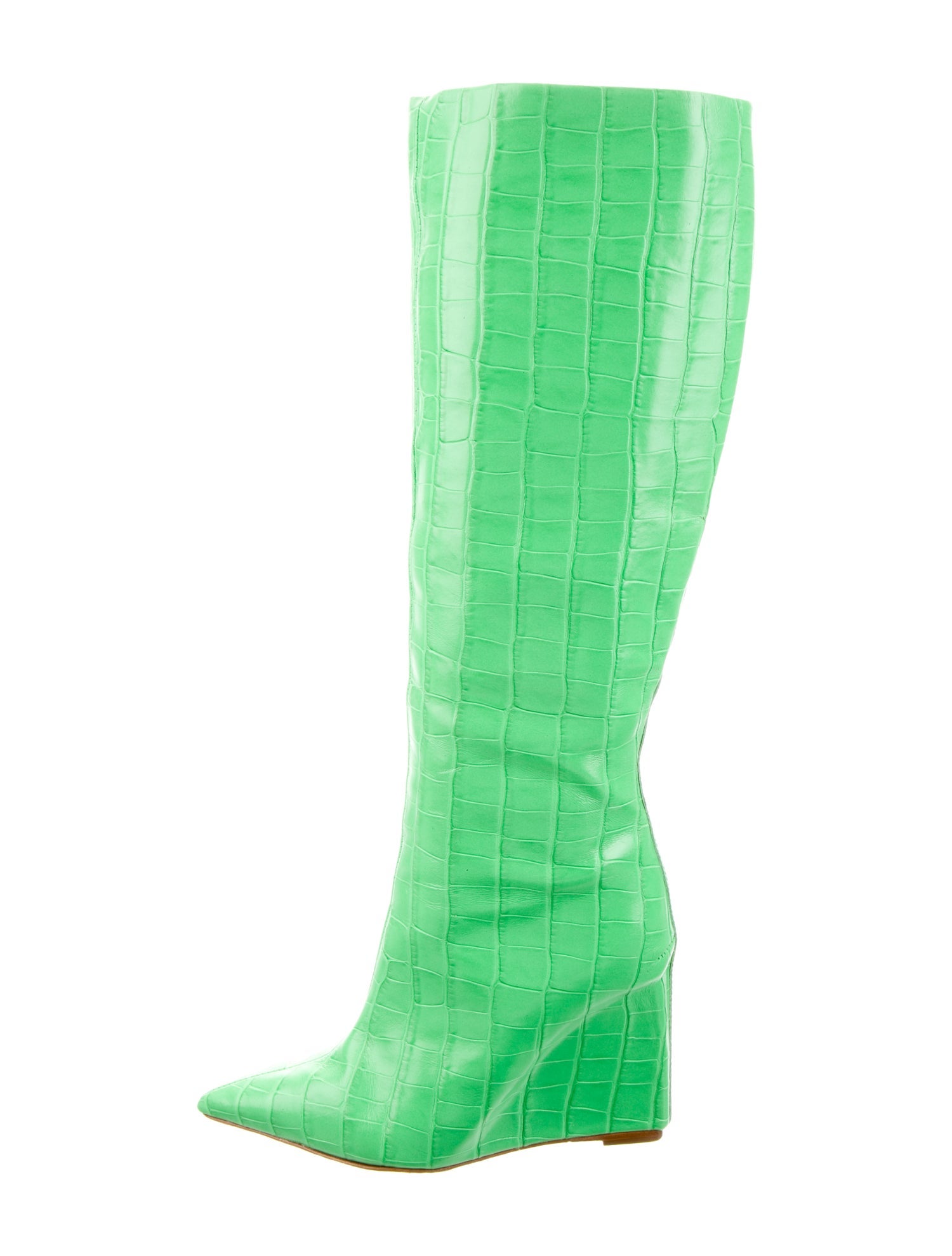 Schutz Crocodile Animal Print Boots