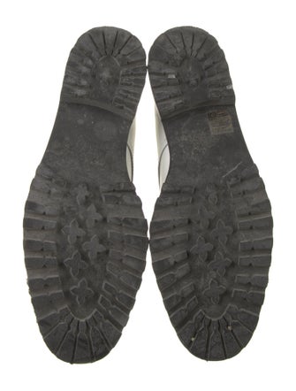 Schutz Leather Crystal Embellishments Combat Boots