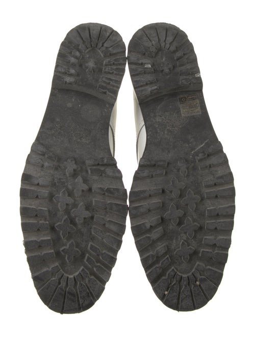 Schutz Leather Crystal Embellishments Combat Boots