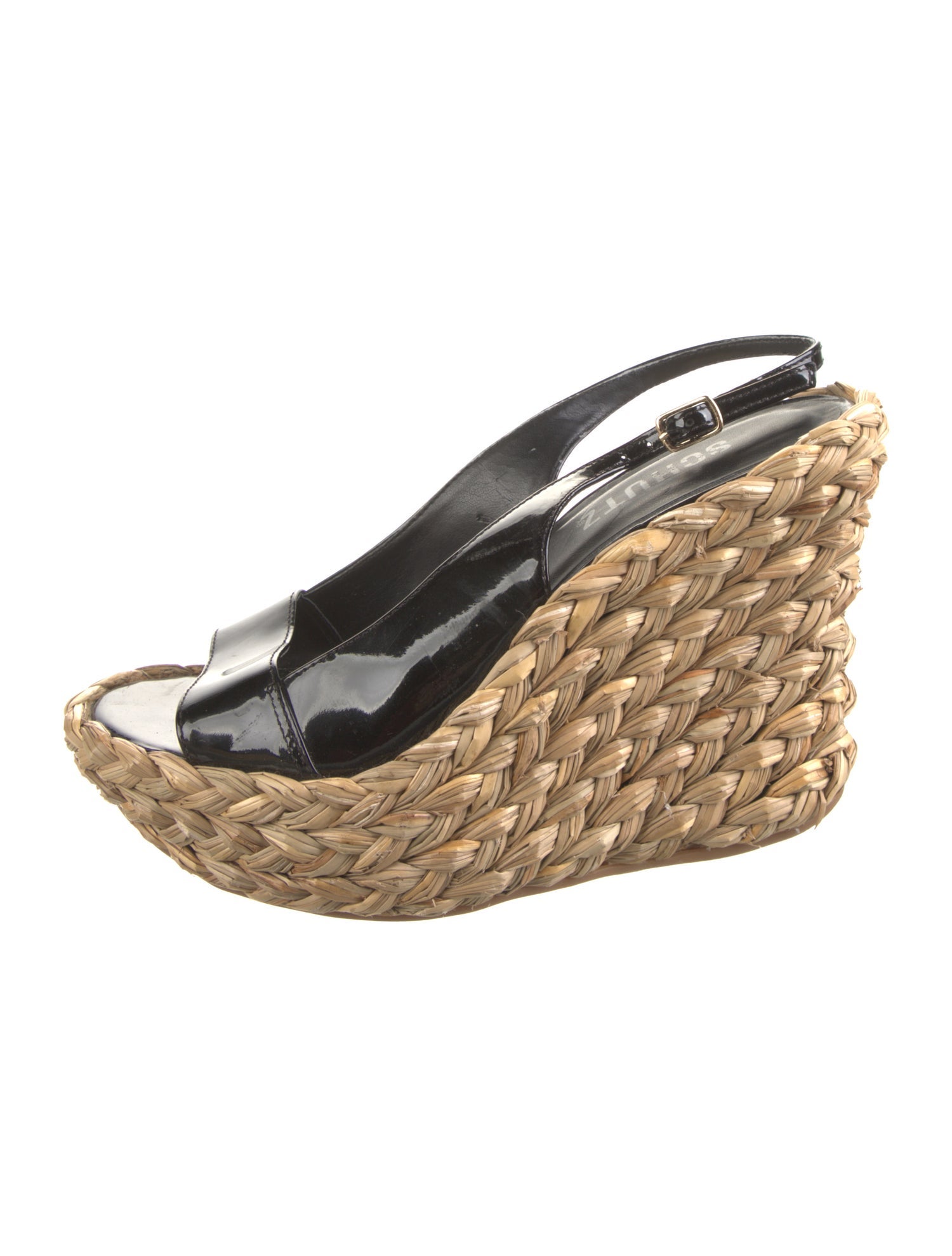 Schutz Patent Leather Espadrilles