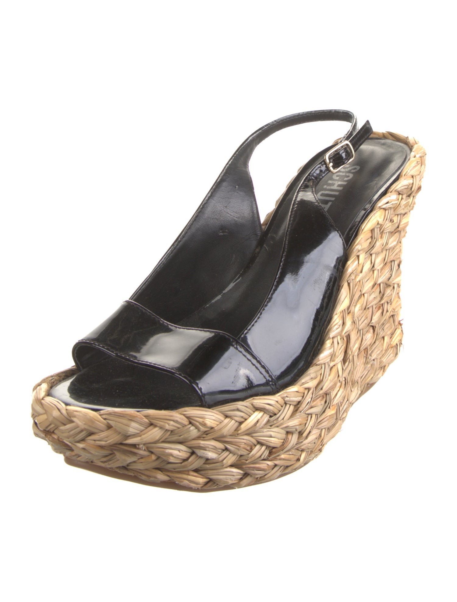 Schutz Patent Leather Espadrilles