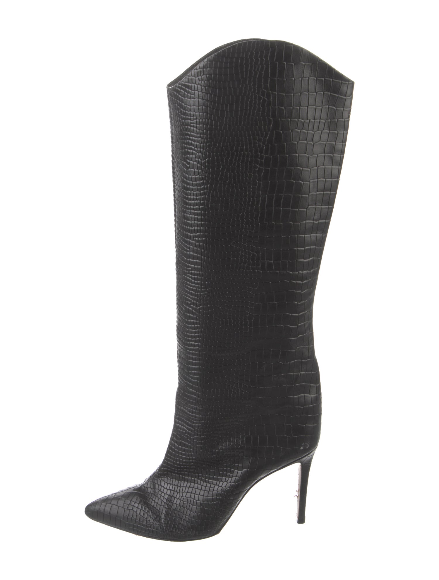 Schutz Crocodile Animal Print Boots