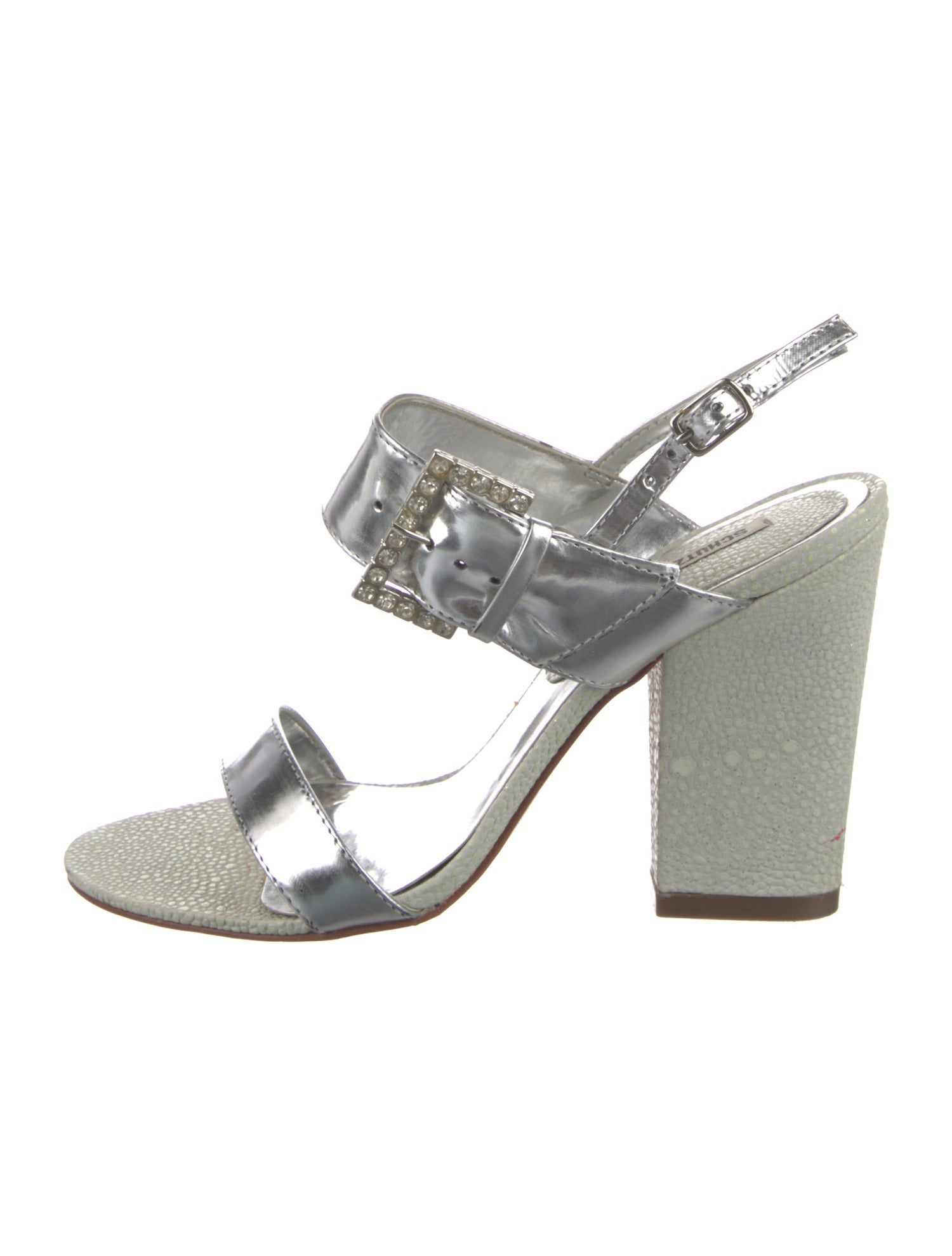 Schutz Leather Slingback Sandals