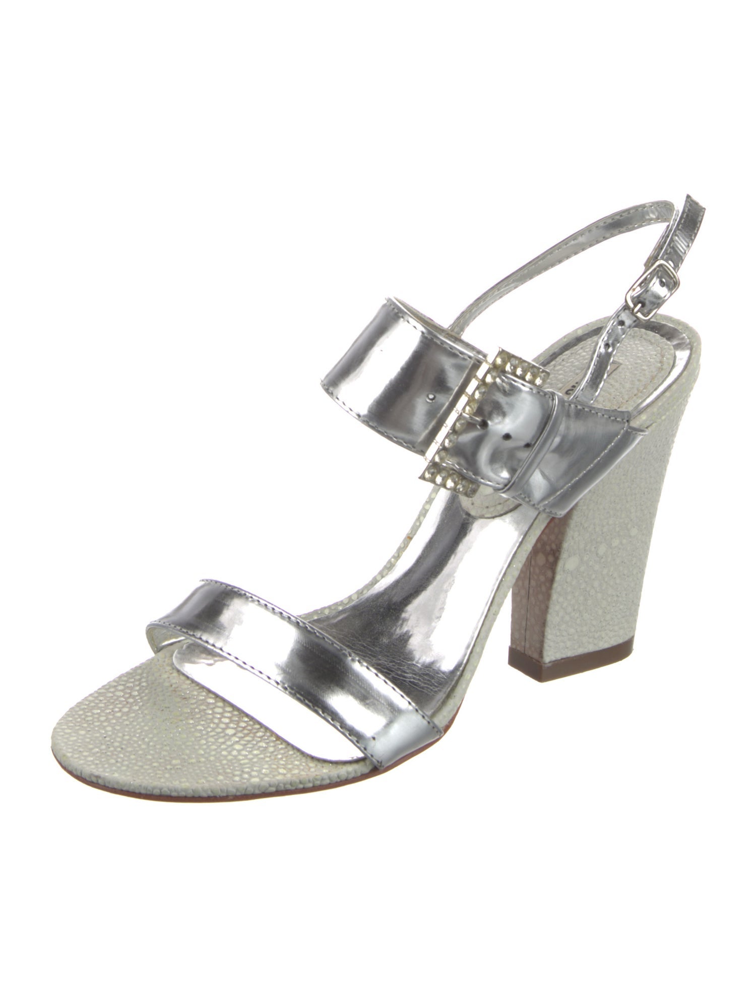 Schutz Leather Slingback Sandals