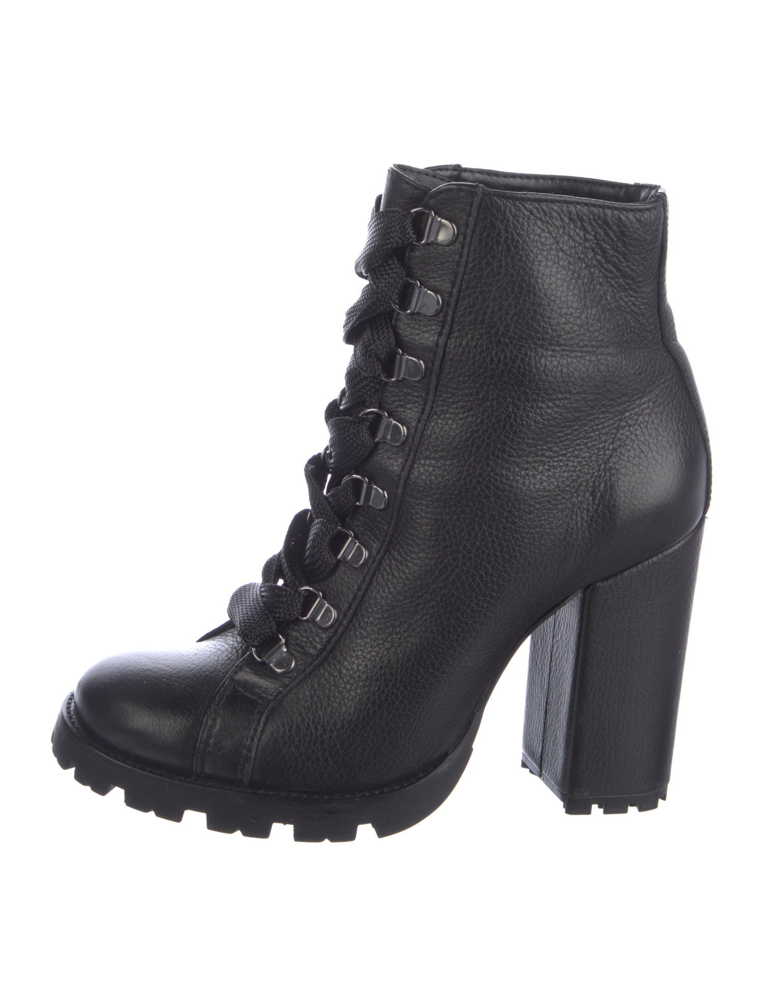 Schutz Zhara Leather Lace-Up Boots