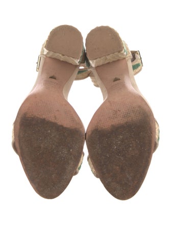 Schutz Embroidered Accent Sandals