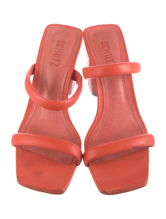 Schutz Leather Slides