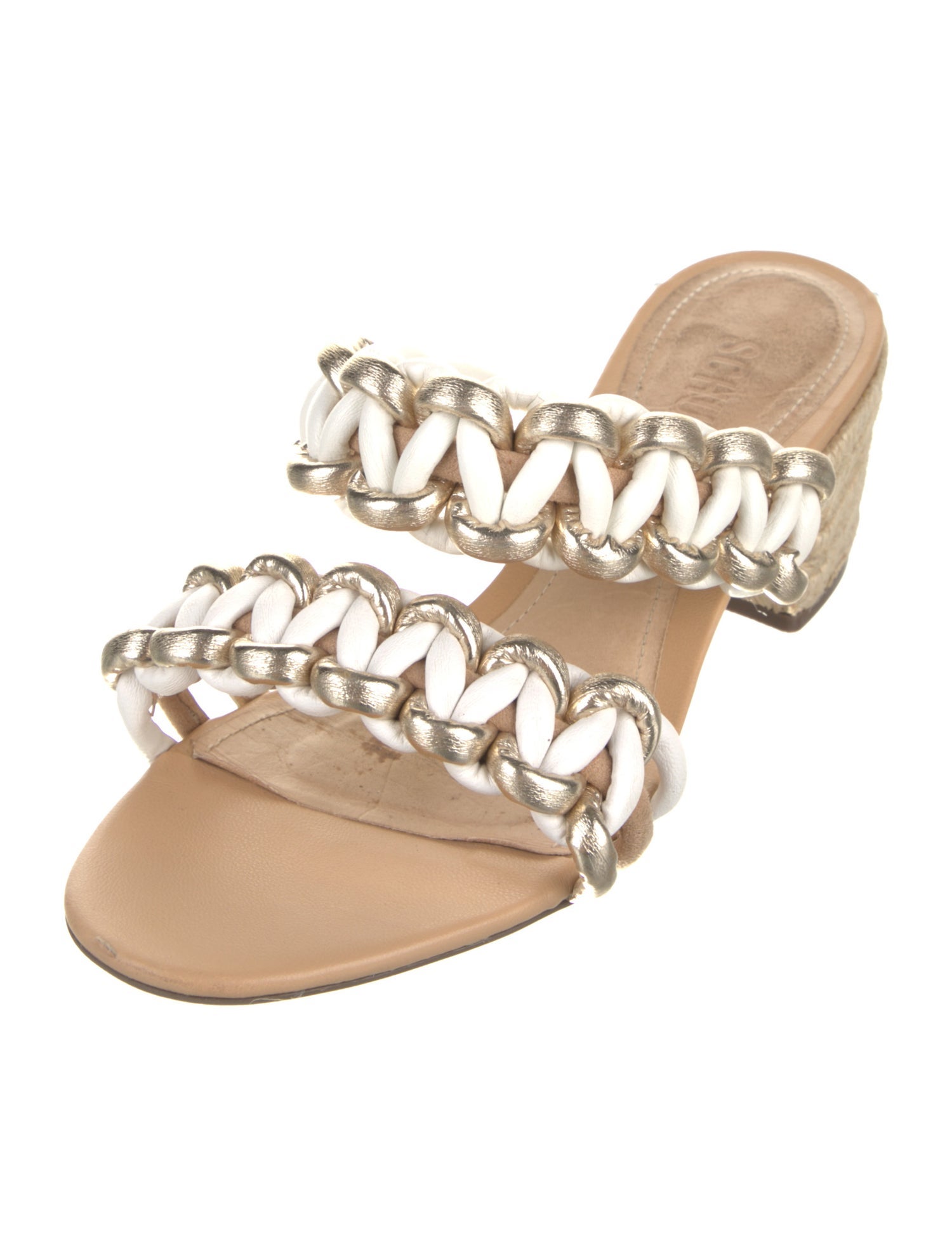 Schutz Leather Slides