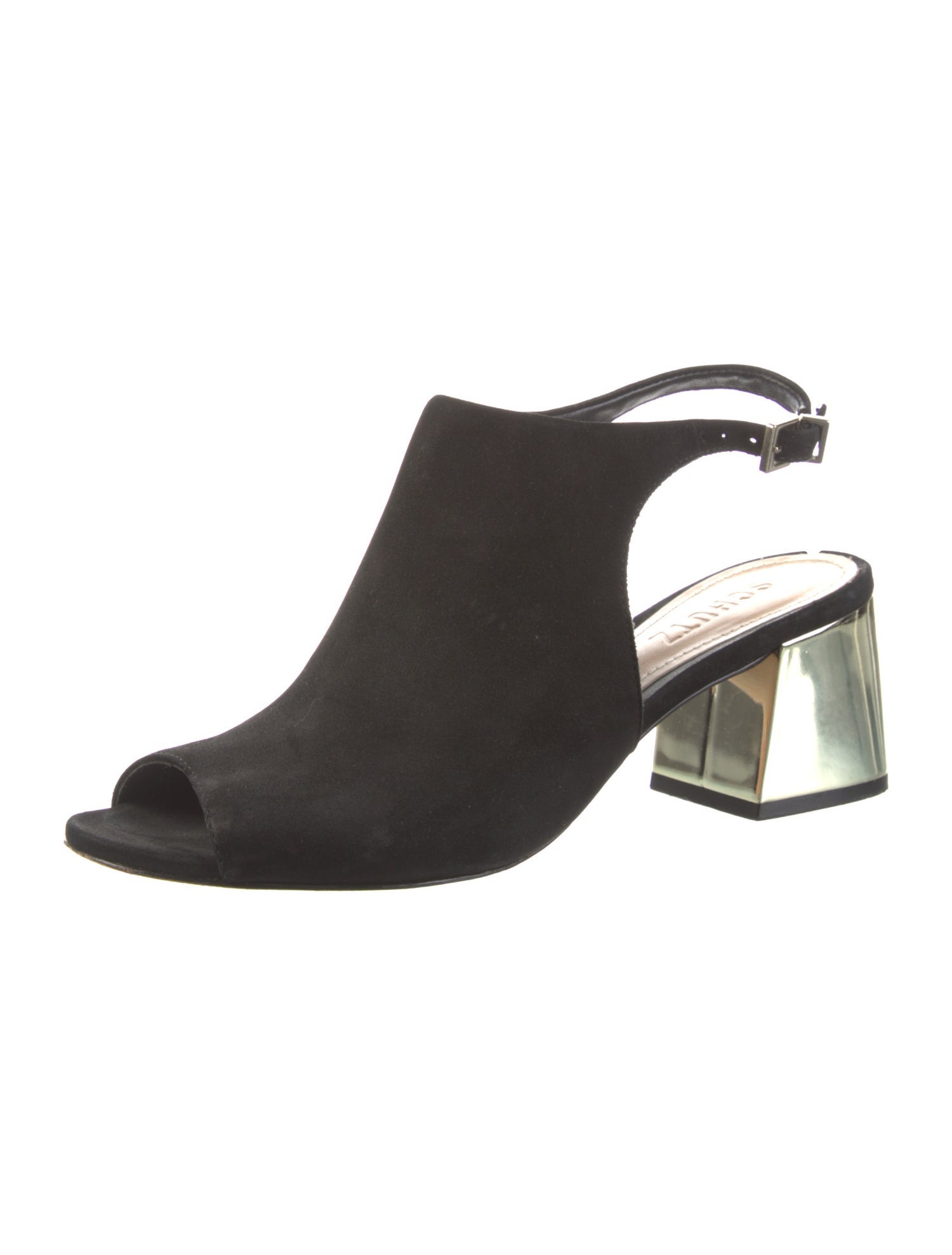 Schutz Suede Slingback Sandals