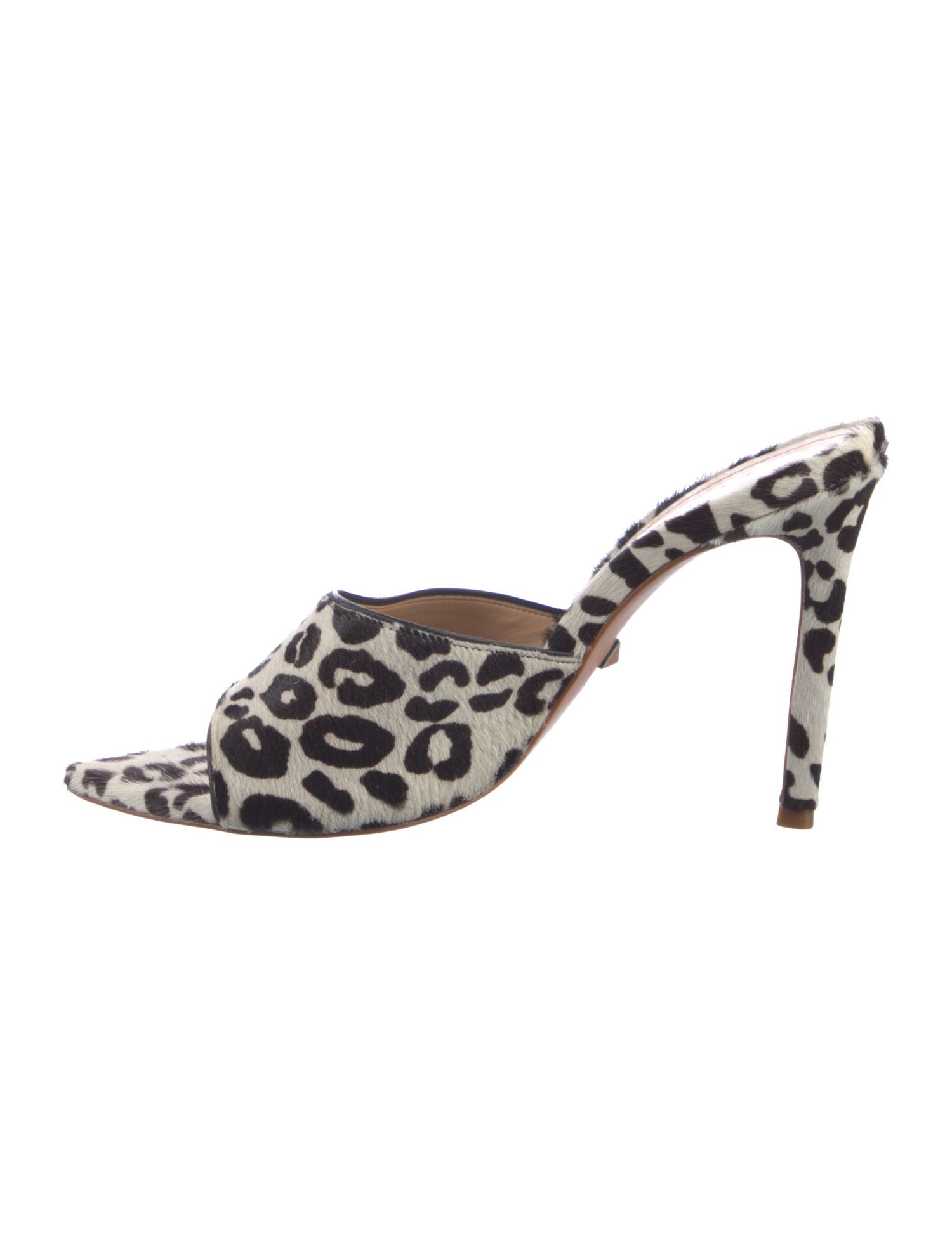Schutz Ponyhair Animal Print Slides