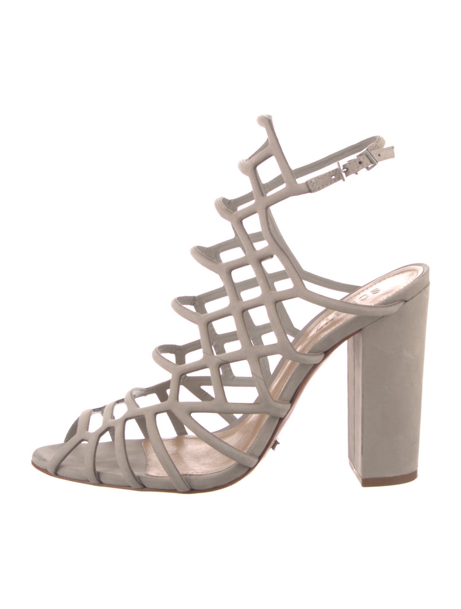 Schutz Suede Cutout Accent Sandals