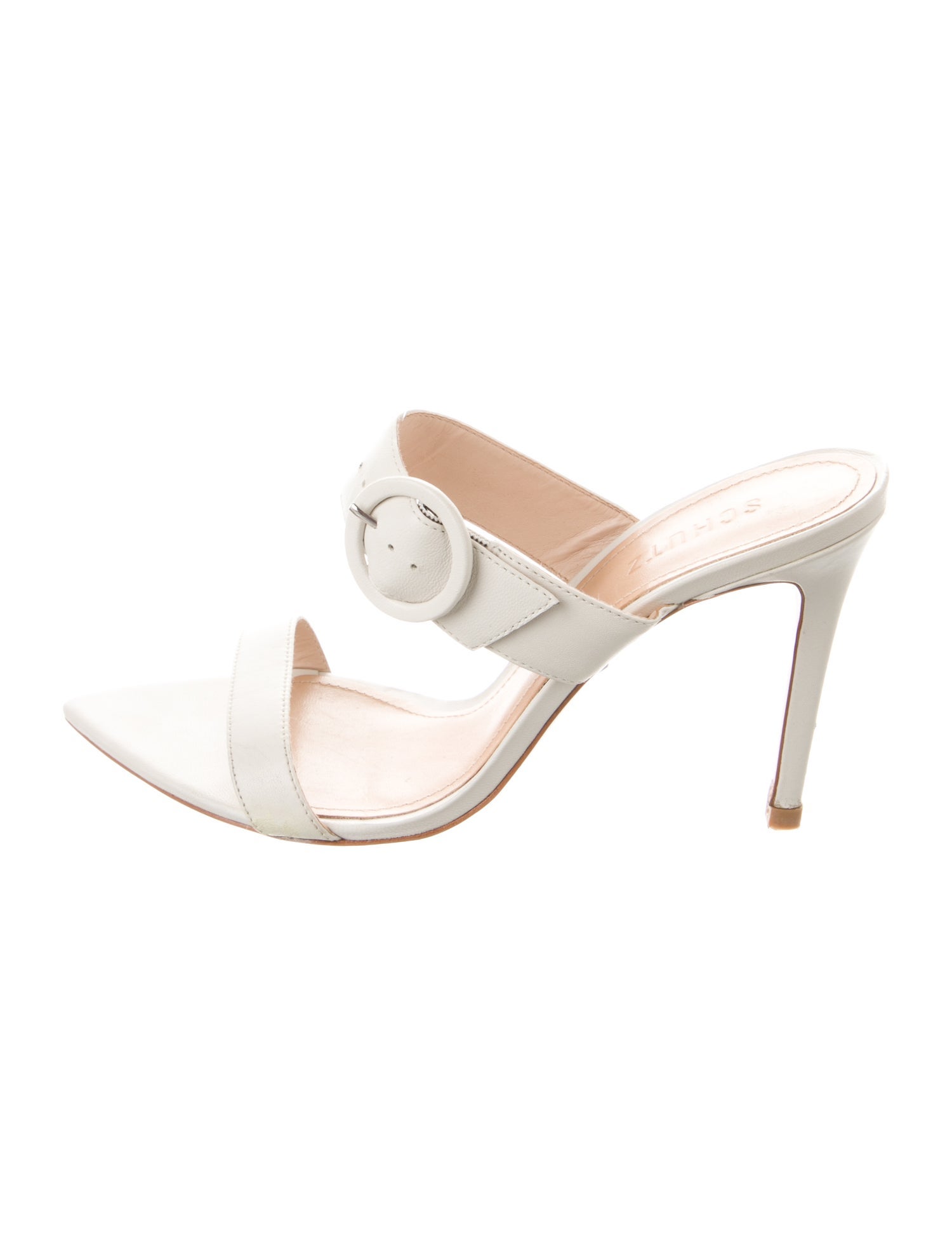 Schutz Leather Slides