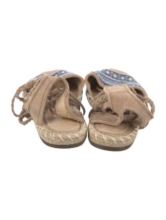 Schutz Canvas Striped Slingback Flats