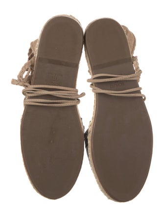 Schutz Canvas Striped Slingback Flats