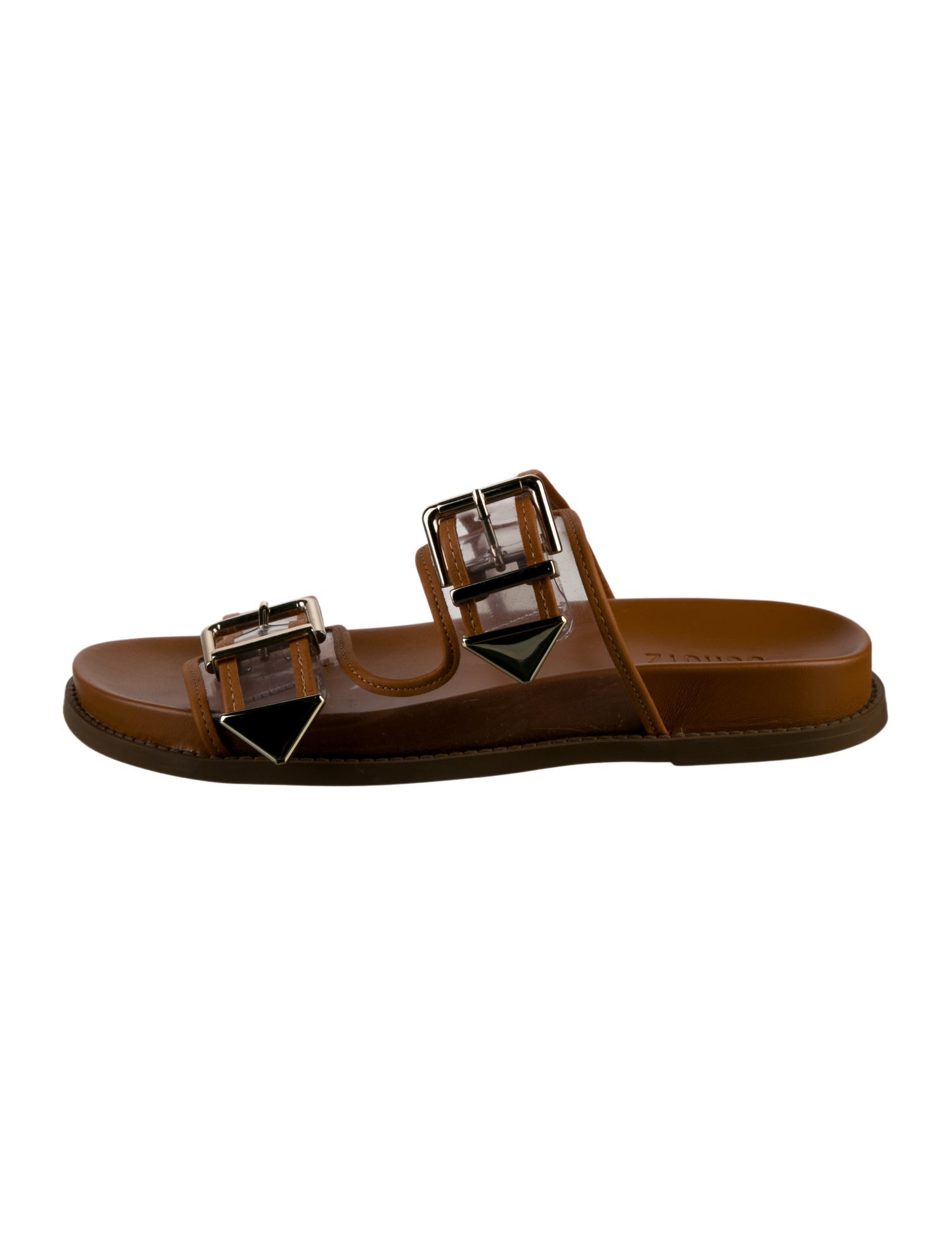Schutz Leather Slides