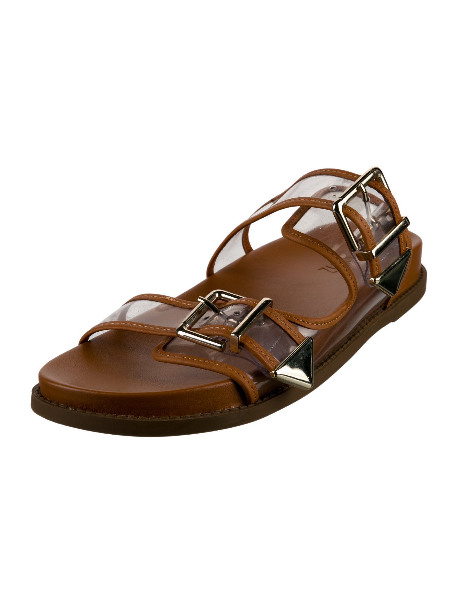 Schutz Leather Slides