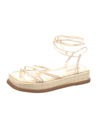 Schutz Leather Espadrilles
