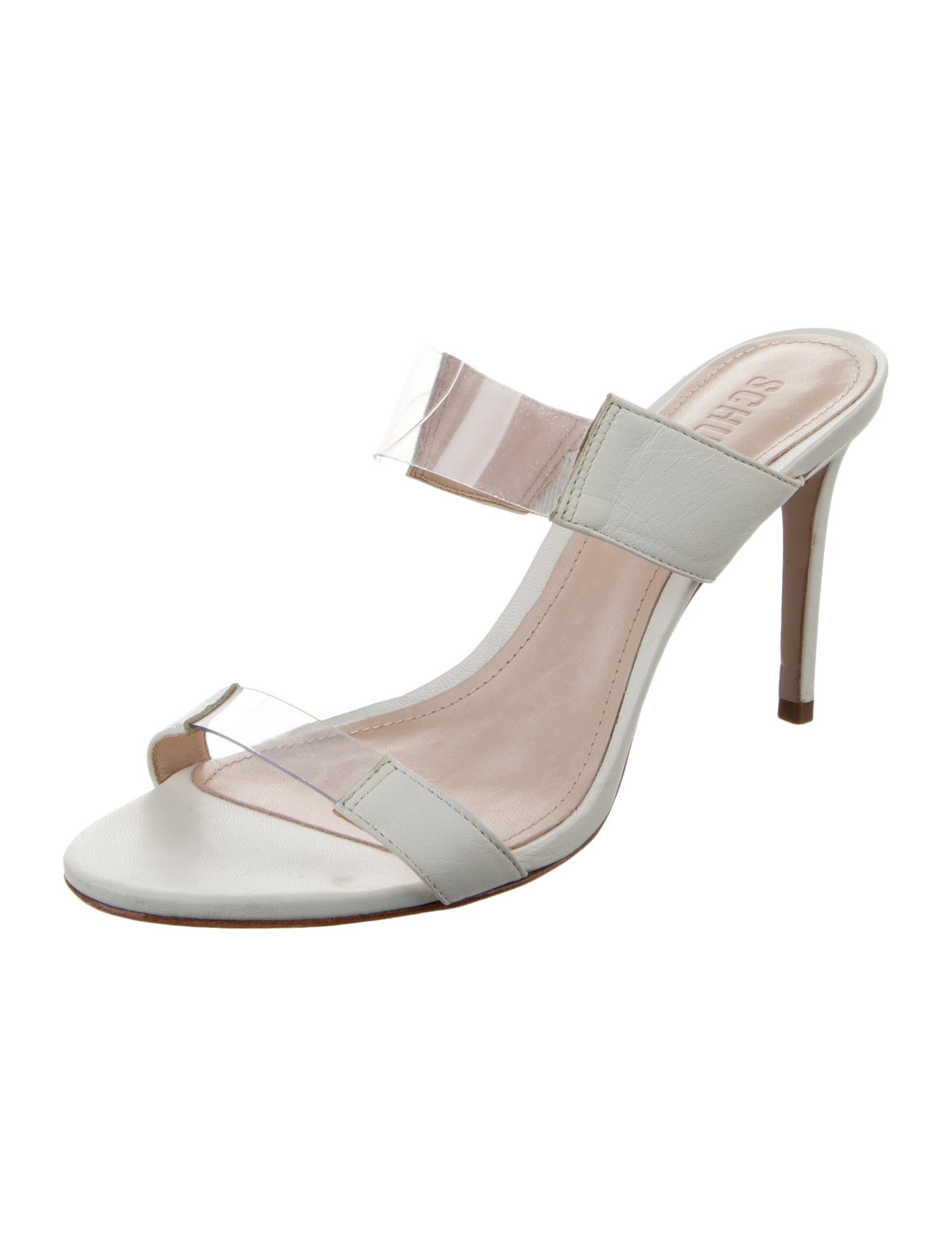 Schutz Leather Slides