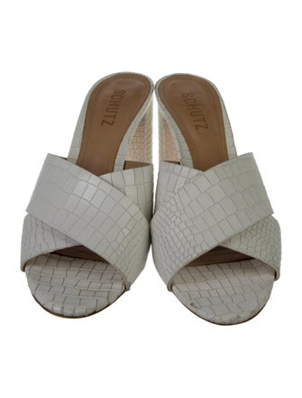 Schutz Leather Slides