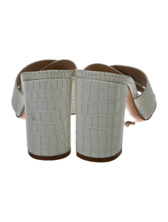 Schutz Leather Slides