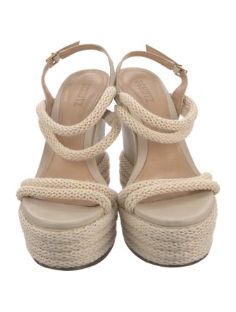Schutz Leather Espadrilles