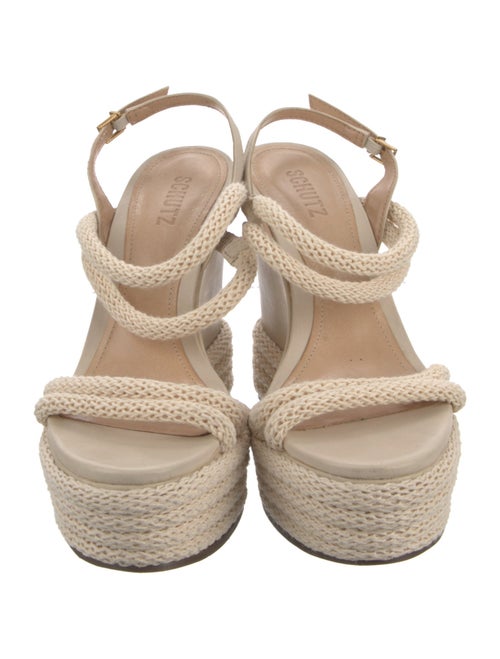 Schutz Leather Espadrilles