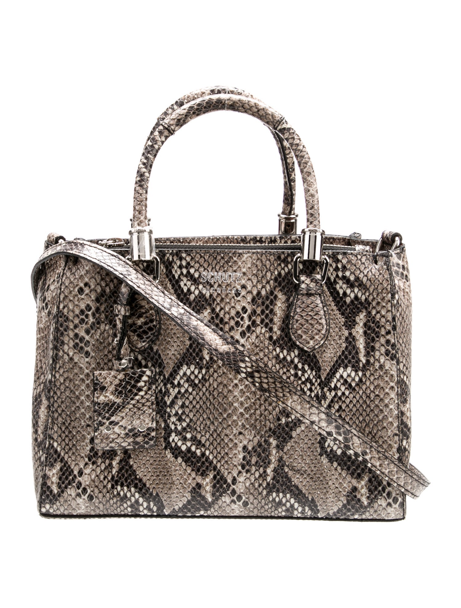 Schutz Python Top Handle Bag