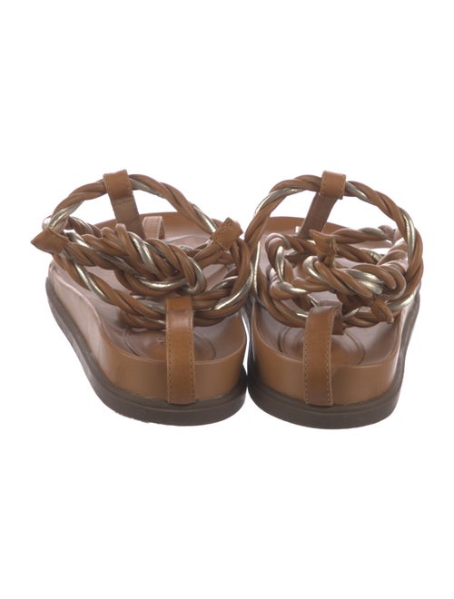 Schutz Leather T-Strap Sandals