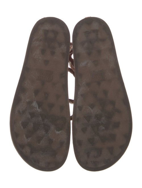 Schutz Leather T-Strap Sandals