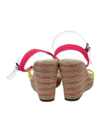 Schutz PVC Colorblock Pattern Espadrilles