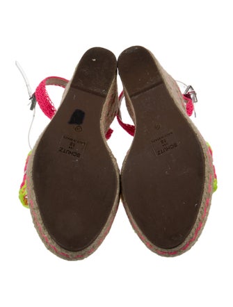 Schutz PVC Colorblock Pattern Espadrilles