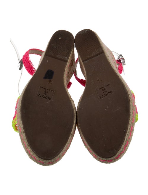 Schutz PVC Colorblock Pattern Espadrilles