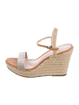 Schutz Leather Colorblock Pattern Espadrilles