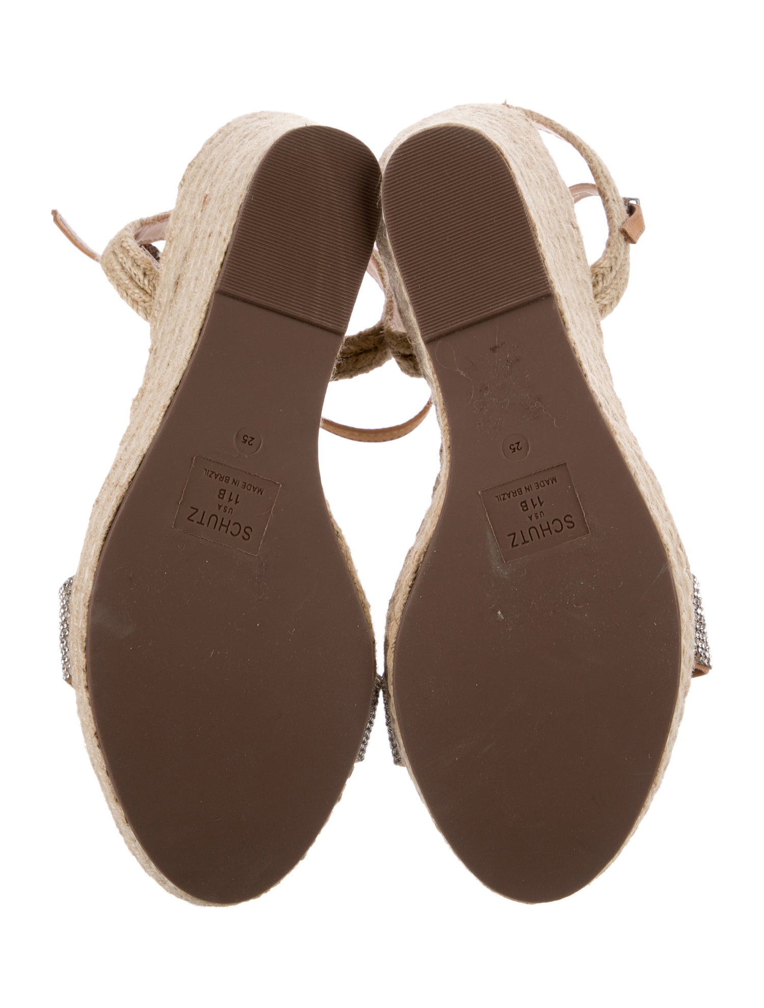 Schutz Leather Colorblock Pattern Espadrilles