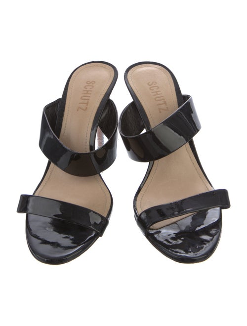 Schutz Patent Leather Slides
