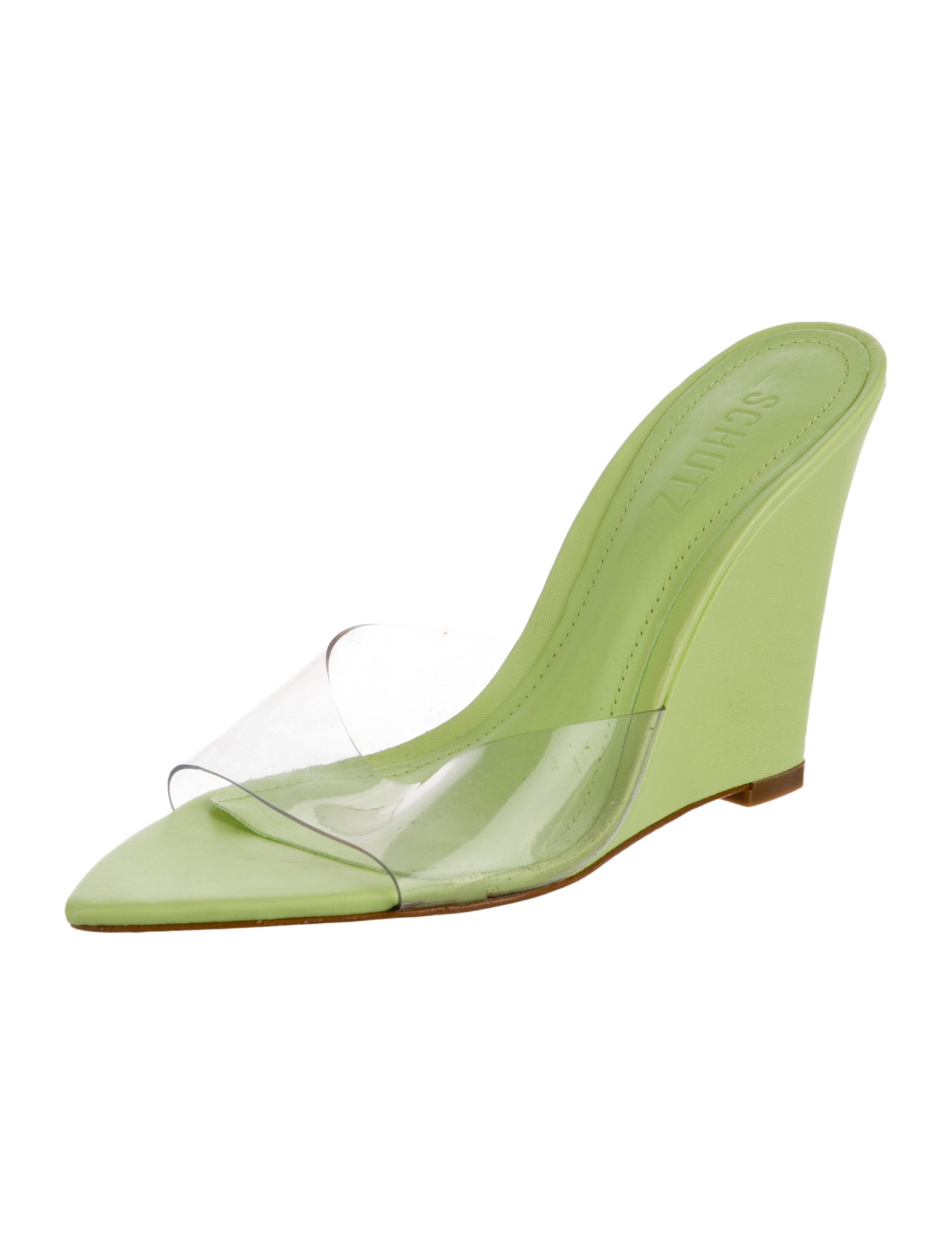 Schutz Leather Slides