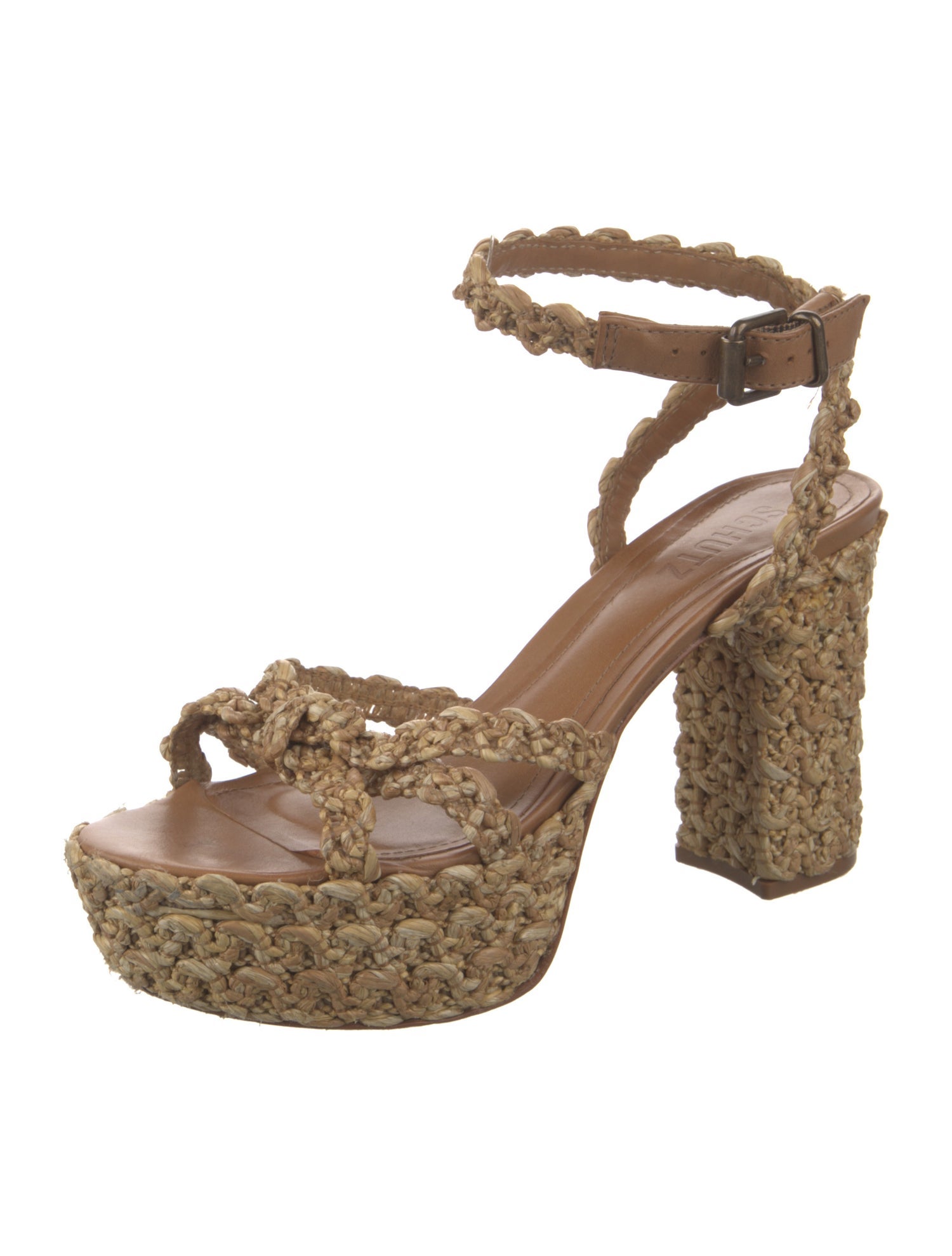 Schutz Raffia Sandals