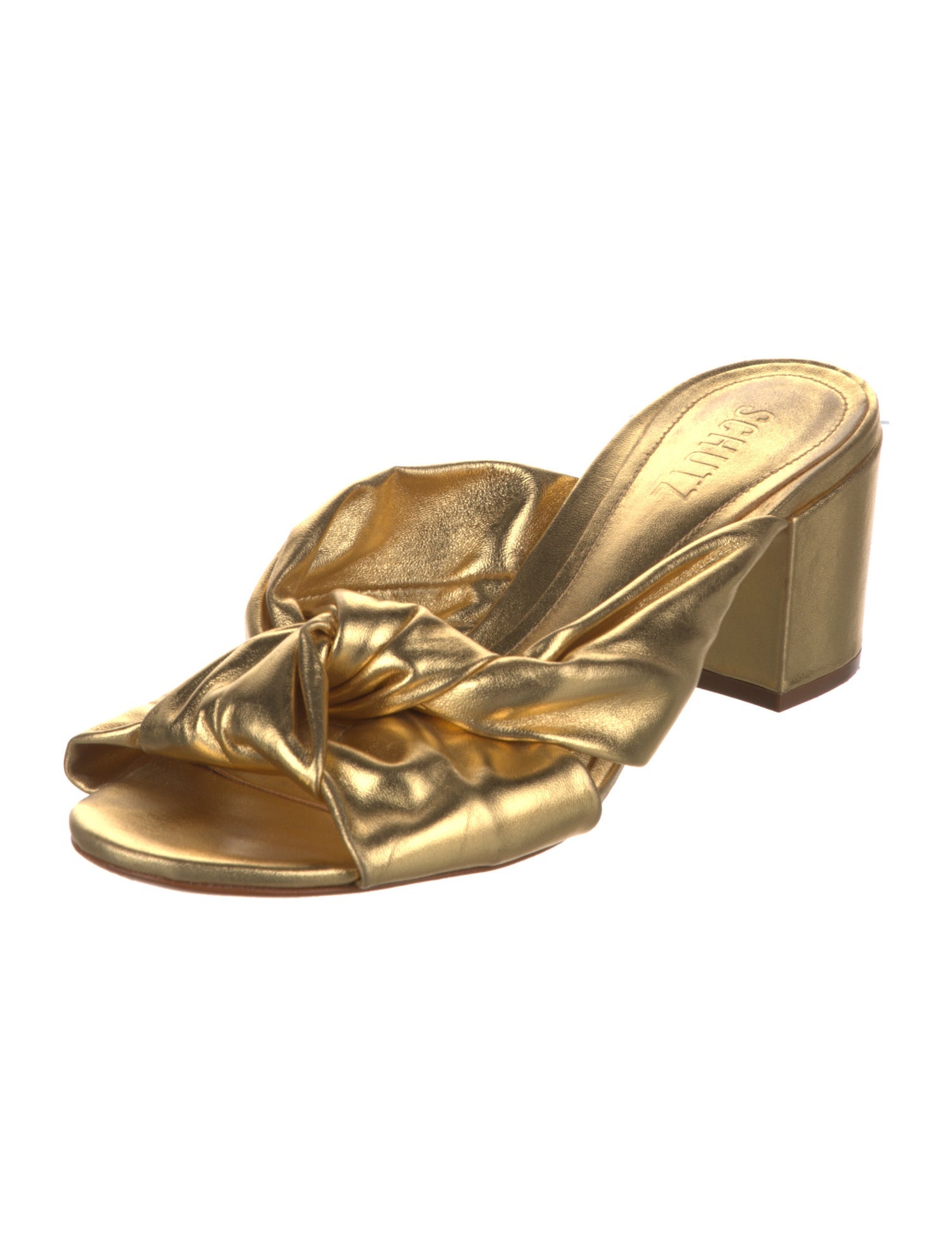 Schutz Leather Slides