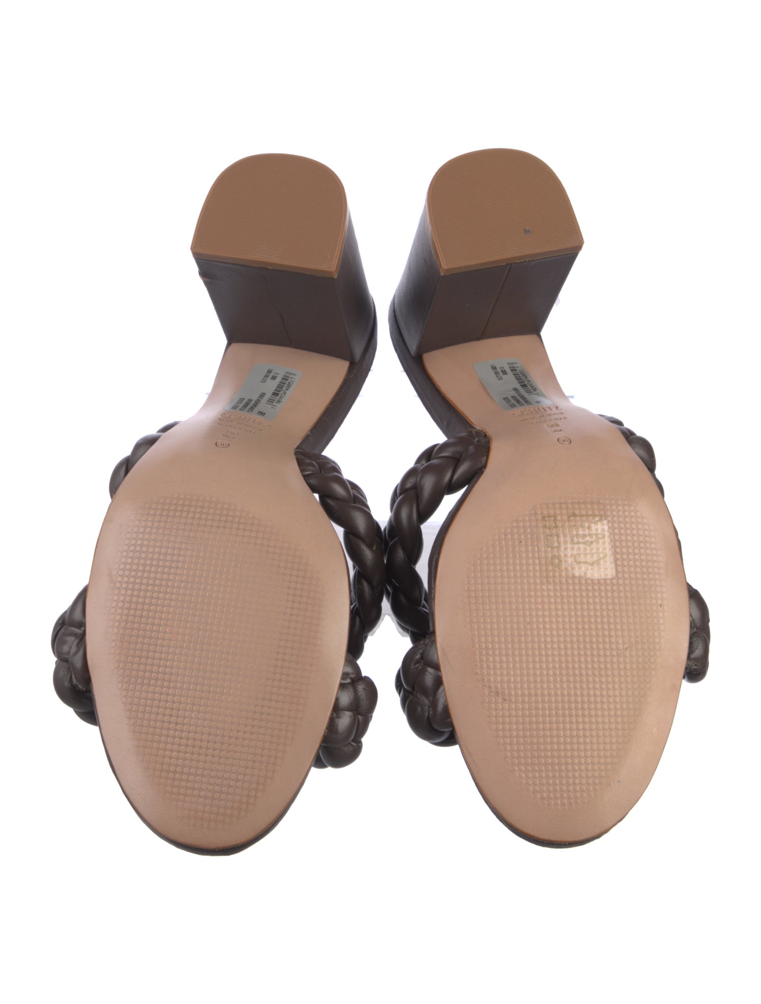 Schutz Leather Slides