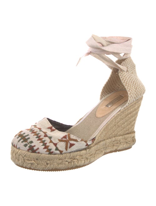 Schutz Canvas Patterned D'Orsay Pumps